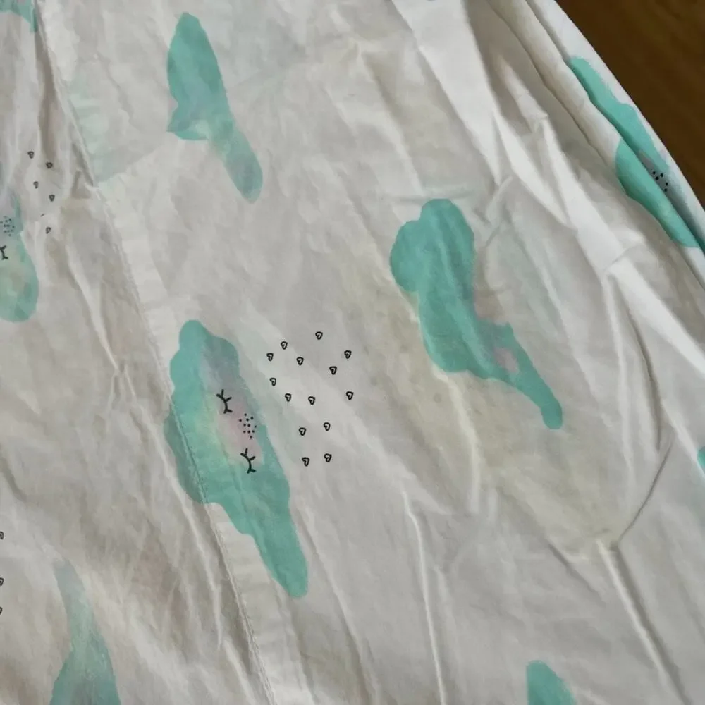 Crate & Kids Organic Cotton Twin Size Sheet Set Watercolor Cloud